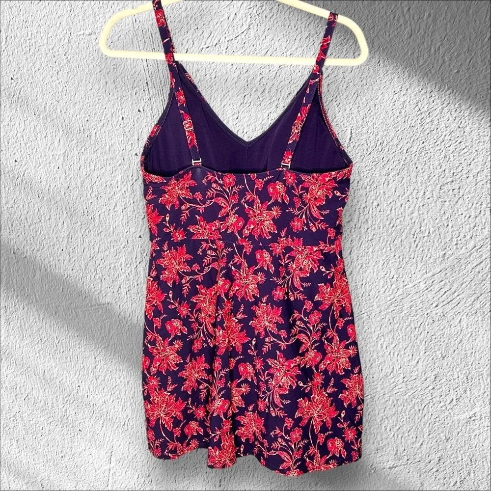 Lands End Large One Piece UPF 50+ Tulip Wrap Swimdress Modest‎ Cruise Vacation